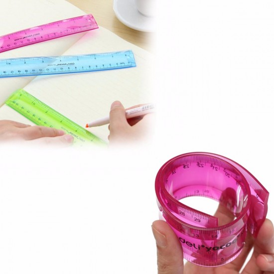 12'' 30cm Super Flexible Ruler Rule Measuring Tool Stationery for Office School