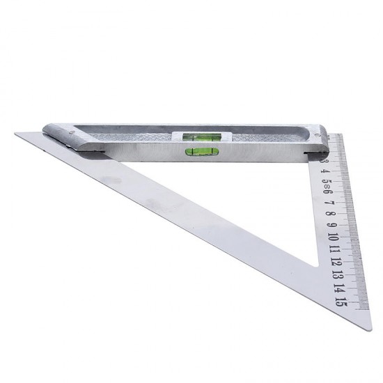 150mm 200mm Triangle Ruler Measuring Tool 90° Alloy with Level Bubble