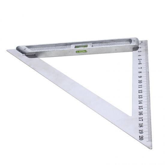 150mm 200mm Triangle Ruler Measuring Tool 90° Alloy with Level Bubble