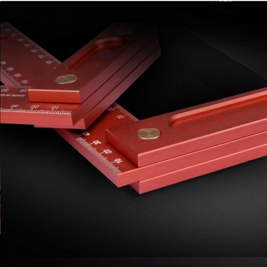 150mm Aluminum Alloy Square High Precision 90 Degree Carpenter's Rule Marking Angle Ruler Wide Base Rule L-shaped Plate Ruler