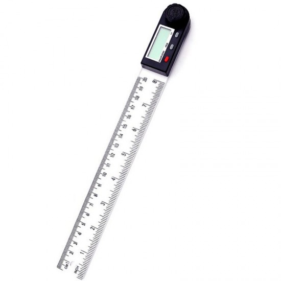 200MM 2 in 1 Electronic Digital Display Angle Ruler Protractor Inclinometer Spirit Level Caliper Plastic Transparent Body