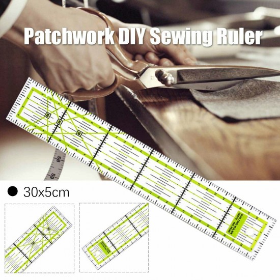30 x 5cm Acrylic Patchwork Sewing Ruler Fabric Tailor Craft DIY Measuring Tool