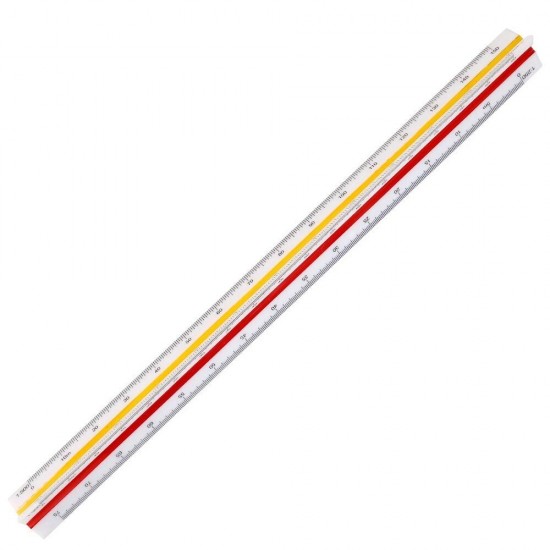 300mm Professional Architect Three-edged Ruler 3 Color-Coded Grooves Available with Protective Cover 300mm Professional Architect Three-edged Ruler 3 Color-Coded Grooves Available with Protective Cover