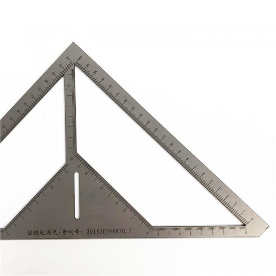 35cm Angle Ruler Metric Aluminum Alloy Triangular Measuring Ruler Woodwork Speed Square Triangle Angle Protractor