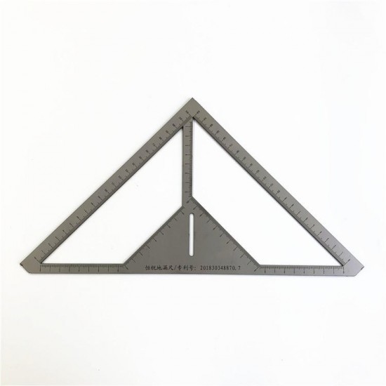 35cm Angle Ruler Metric Aluminum Alloy Triangular Measuring Ruler Woodwork Speed Square Triangle Angle Protractor
