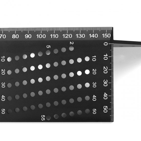 3D Woodworking 45°/90° Angle Measuring Aluminum Alloy Square Size Measure Tool Gauge Ruler For Drilling
