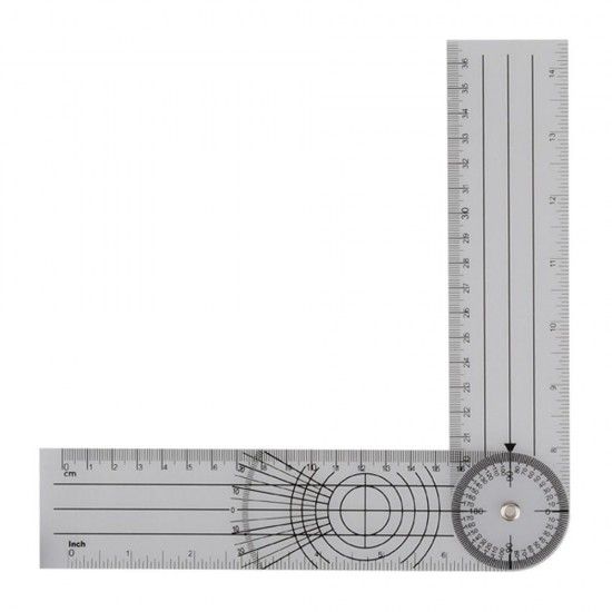 3pcs Professional 360 Degree Multi-Ruler Goniometer Spinal Angle Ruler