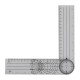 3pcs Professional 360 Degree Multi-Ruler Goniometer Spinal Angle Ruler