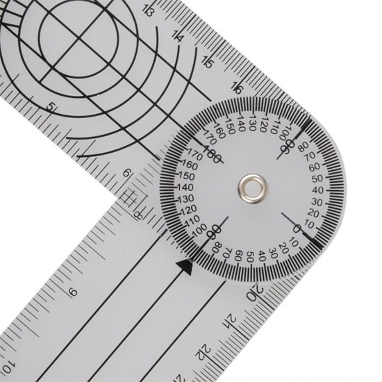 3pcs Professional 360 Degree Multi-Ruler Goniometer Spinal Angle Ruler