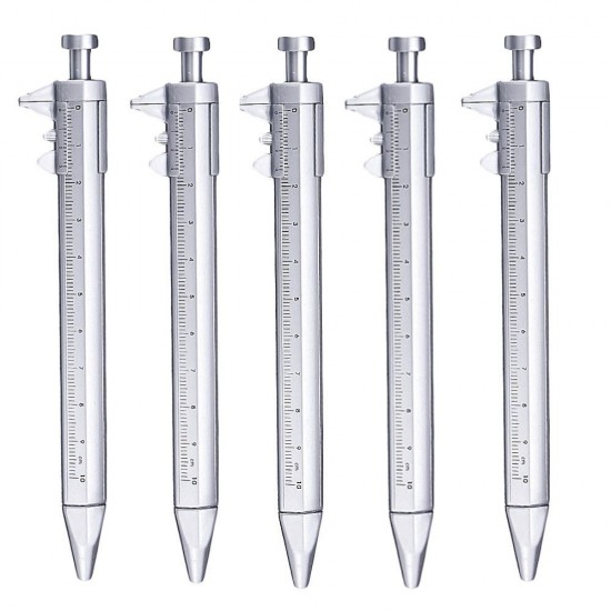 5Pcs Pen Shape Plastic Vernier Caliper Ruler Measuring Tool