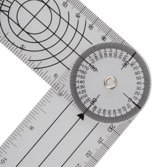 5pcs Multi-Ruler 360 Degree Goniometer Angle Spinal Ruler