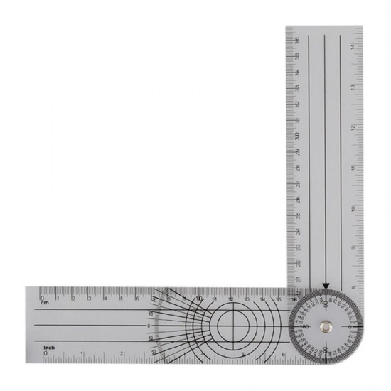 5pcs Professional 360 Degree Multi-Ruler Goniometer Spinal Angle Ruler