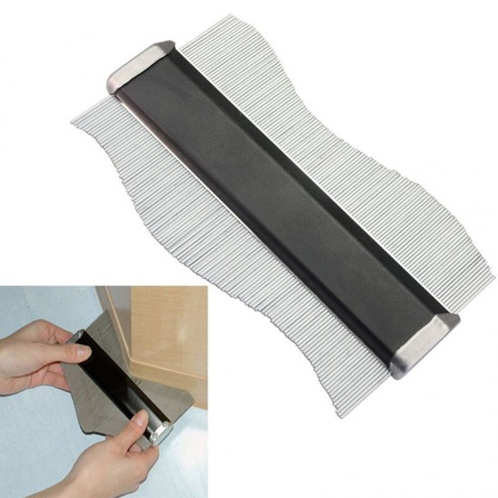 6 Inch Shape Duplicator Multipurpose Measuring Tools Clear Metal Contour Gauge Professional Tiling Durable Laminate