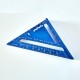 7 inch Metric Aluminum Alloy Triangle Angle Ruler Protractor Measurement Tool Blue