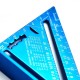 7 inch Metric Aluminum Alloy Triangle Angle Ruler Protractor Measurement Tool Blue 7 inch Metric Aluminum Alloy Triangle Angle Ruler Protractor Measurement Tool Blue