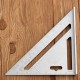 7inch Silver Aluminum Alloy Speed Square Roofing Triangle Angle Protractor Try Square Carpenter's Measuring