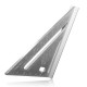 7inch Silver Aluminum Alloy Speed Square Roofing Triangle Angle Protractor Try Square Carpenter's Measuring