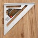 7inch Silver Aluminum Alloy Speed Square Roofing Triangle Angle Protractor Try Square Carpenter's Measuring 7inch Silver Aluminum Alloy Speed Square Roofing Triangle Angle Protractor Try Square Carpenter's Measuring