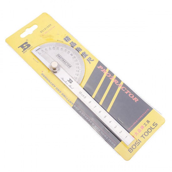 90 x 150mm BS181809 Protractor Round Head Stainless Steel 90 x 150mm BS181809 Protractor Round Head Stainless Steel