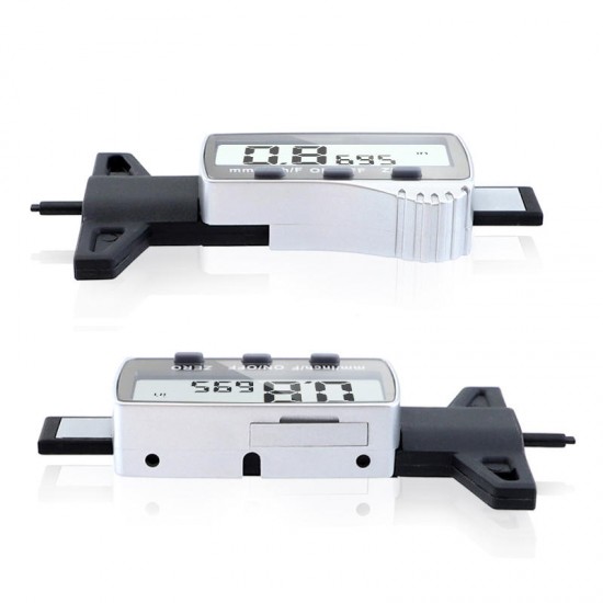 Digital Tread Depth Gauge 0-25.4mm/0.01mm Metric/Inch/Fraction Big LCD Display Caliper Wheel Tread Depth Meter Measuring Tools