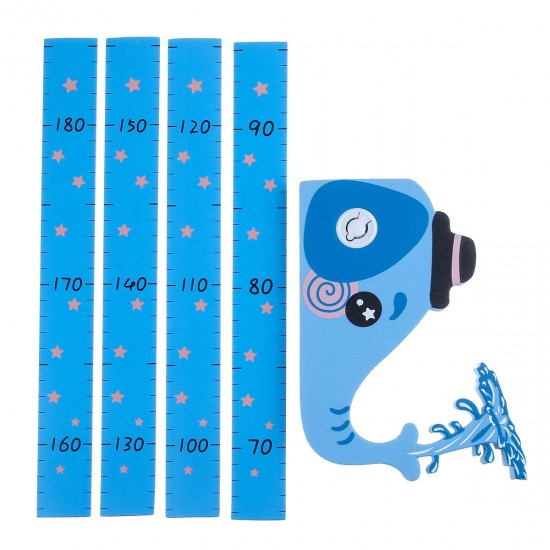 Height Growth Chart Measure Ruler Wall Sticker Kids Room Decor DIY Giraffe Elephant