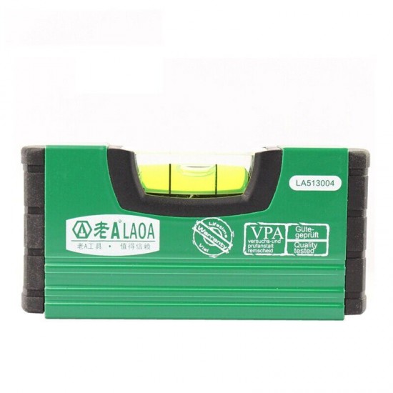 LA513004 100MM Mini Portable Aluminum Alloy Horizontal Vertical Laser Leveler Measuring Tape