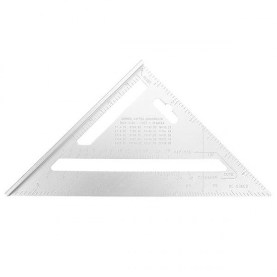 200mm Aluminum Ruler Speed Square Protractor Miter Framing Measuring Tool