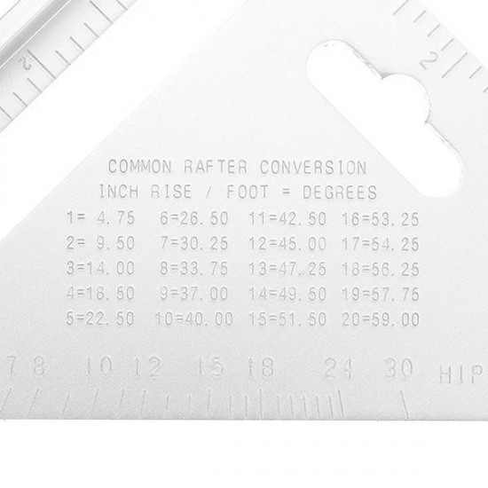 200mm Aluminum Ruler Speed Square Protractor Miter Framing Measuring Tool