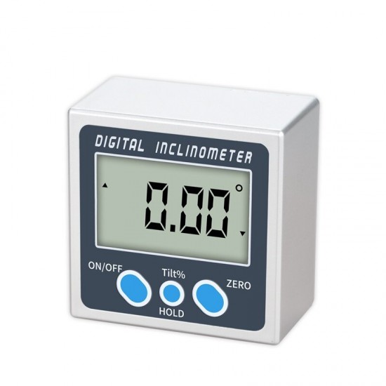 Metal/Plastic Digital Display Inclination Box Grade Level Protractor Magnetic Angle Ruler 4x90° Digital Inclinometer Box