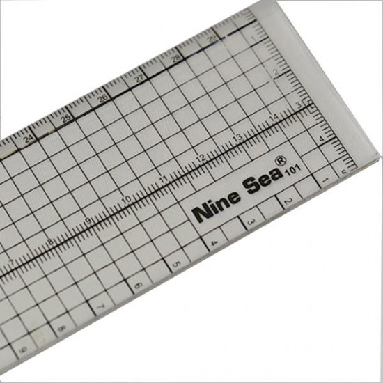 30cm Patchwork Ruler Aligned Cutting Metallic Edge Ruler