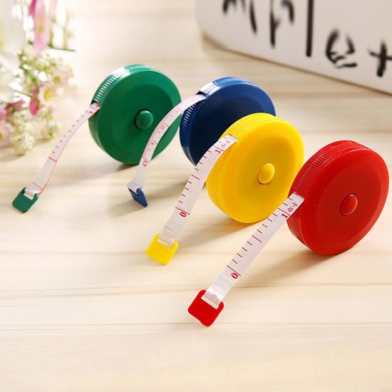 Portable 1.5M Auto Mini Retractable Ruler Measure Tape Sewing Cloth Tailor Body