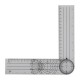 Professional 360 Degree Multi-Ruler Goniometer Angle Spinal Ruler