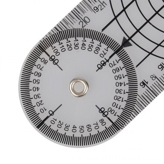 Professional 360 Degree Multi-Ruler Goniometer Angle Spinal Ruler