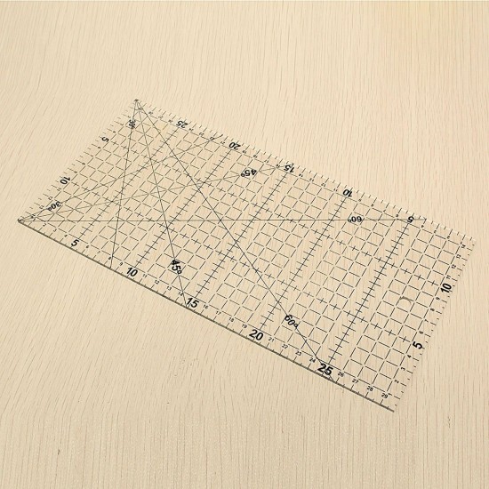 Quilting Sewing Patchwork Foot Aligned Ruler Grid Cutting Tailor Craft Scale