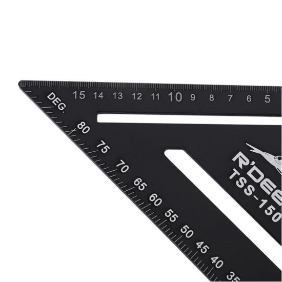 150mm Angle Ruler Aluminun Alloy Triangle Ruler For DIY Home Builders Artists Woodworking Measuring Tools