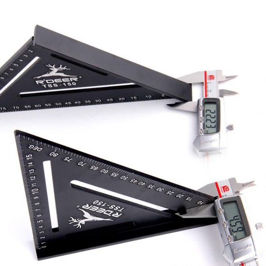 150mm Angle Ruler Aluminun Alloy Triangle Ruler For DIY Home Builders Artists Woodworking Measuring Tools