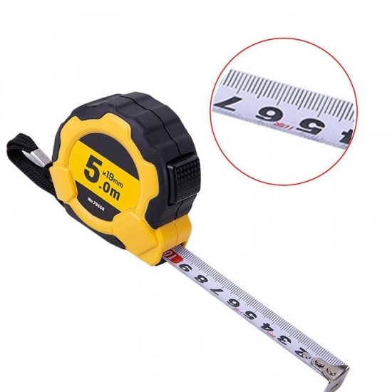 Retractable Ruler Tape Measure Key Chain Mini Pocket Size Metric Self-locking 5M