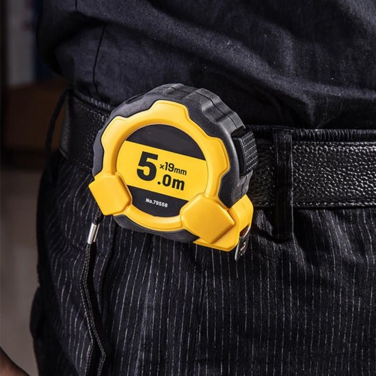 Retractable Ruler Tape Measure Key Chain Mini Pocket Size Metric Self-locking 5M
