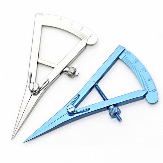 Stainless Steel Eyelid Caliper Screw Adjustment Styles Caliper 20mm Straight Ophthalmic Eye Instrument Tool Stainless Steel Eyelid Caliper Screw Adjustment Styles Caliper 20mm Straight Ophthalmic Eye Instrument Tool