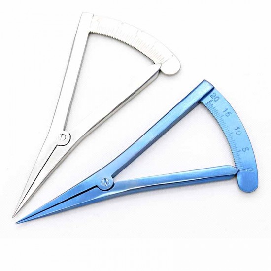 Stainless Steel Eyelid Caliper Screw Adjustment Styles Caliper 20mm Straight Ophthalmic Eye Instrument Tool