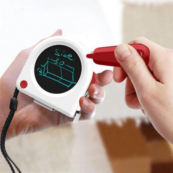 Telescopic 5 Meter Tape Handwriting Screen LCD Display Precision Tape Measuring Tool Creative Gift Ruler Telescopic 5 Meter Tape Handwriting Screen LCD Display Precision Tape Measuring Tool Creative Gift Ruler