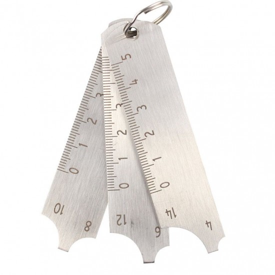 Welding tools Stainless Steel Welding Gauge Key Pocket Gage 3 Pcs Gauge Set Weld Seam Test Ulnar Inspection Ruler