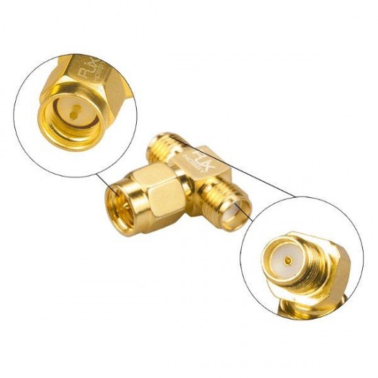 2PCS Hobby RJX2253 SMA Male Plug To Dual SMA Female T-type RF Coaxial Adapter Connector