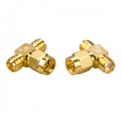 2PCS Hobby RJX2253 SMA Male Plug To Dual SMA Female T-type RF Coaxial Adapter Connector