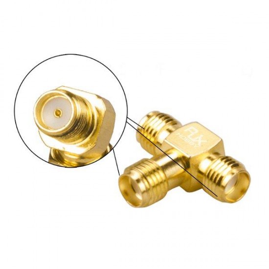2PCS Hobby RJX2254 SMA Female Plug To Dual SMA Female T-type RF Coaxial Adapter Connector