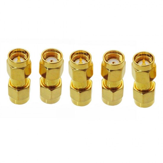 5PCS SMA Male to RP-SMA Male Adaptor RF Connector Straight For FPV RC Drone