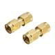 CA01 2Pcs Copper SMA Male To SMA Male Plug RF Coaxial Adapter Connector