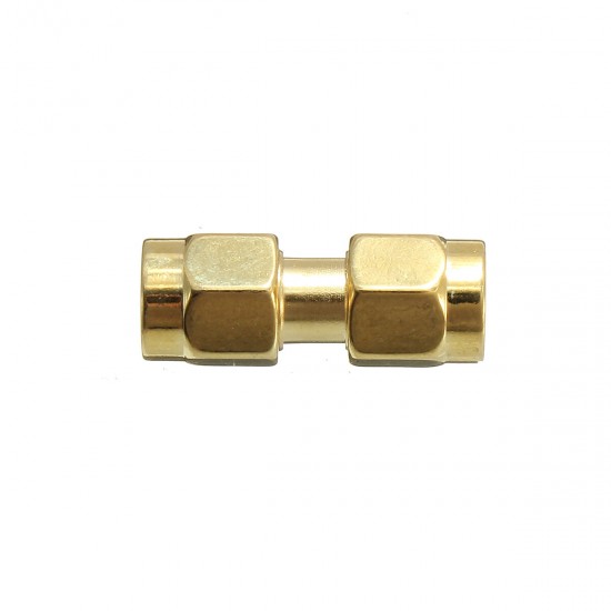 CA01 2Pcs Copper SMA Male To SMA Male Plug RF Coaxial Adapter Connector