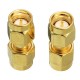 CA01 2Pcs Copper SMA Male To SMA Male Plug RF Coaxial Adapter Connector