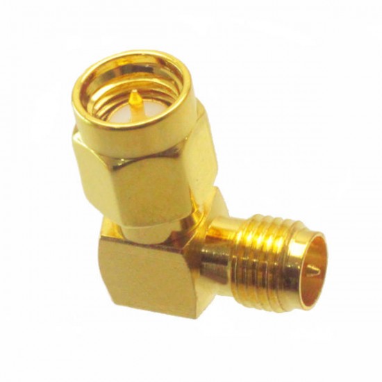 SMA Male to RP-SMA Female Right Angle RF Adapter Connector For RC Drone